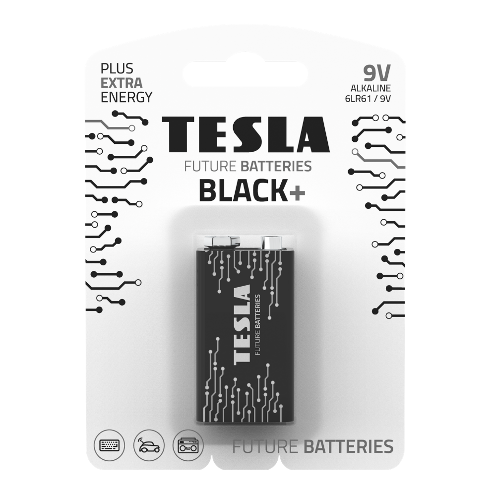 TESLA Pile 9V Black+ 6LR61